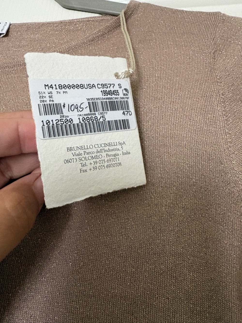 Brunello Cucinelli Cashmere Sweater top small New with tags - Picture 3 of 7
